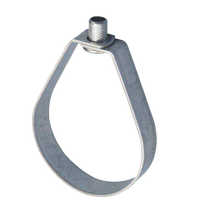 Supports de tuyaux en acier au carbone - Anneaux/Attaches pivotantes/en forme de poire pour projets, supports de suspension de tuyaux à tige filetée, support de tuyau de 3 1/2 pouces