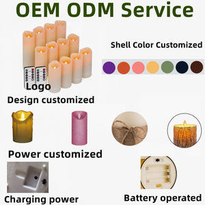 Lilin LED Pilar Tanpa Api, Tahan Air, Tahan Angin, Dioperasikan dengan Baterai, dengan Remote Timer untuk Lentera Luar Ruangan dan Dekorasi Dalam Ruangan - Product Image 3