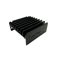 Boîtier de refroidissement vertical sans ventilateur en aluminium, dissipateur thermique extrudé noir anodisé pour mini serveur réseau