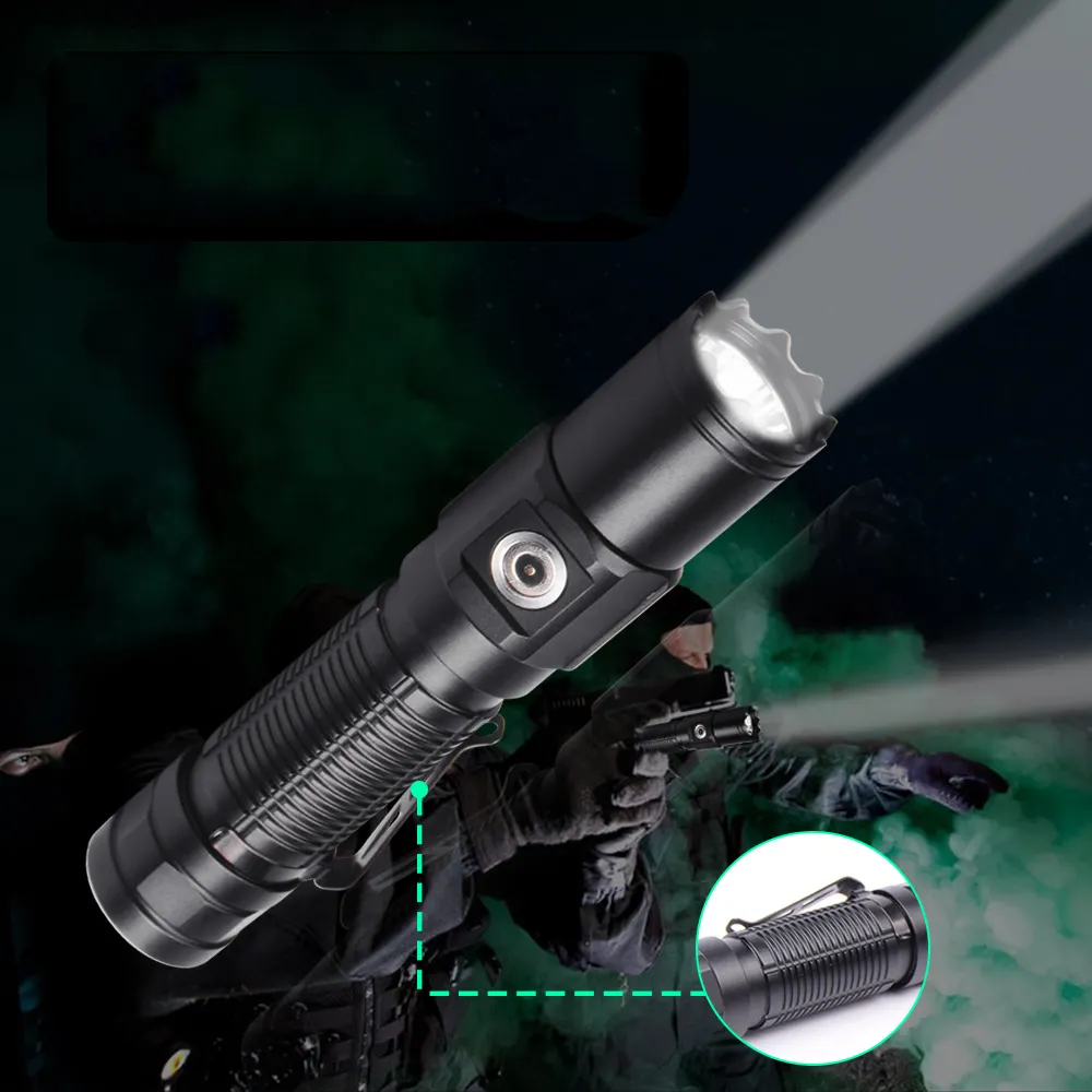 New Arrival waterproof NT21 magnetic charging torch powerful tactical flashlight rechargeable waterproof convoy flashlight