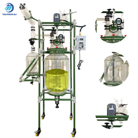 Réacteur en verre borosilicaté à double enveloppe avec structure de cadre revêtue de PTFE pour le traitement des milieux corrosifs industriels
