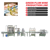 Ligne de production de vin de prune verte en direct d'usine, machine de remplissage de vin de prune, ligne de production de 100-1500 ml, équipement de bouchage de liquides