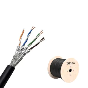 SHFO-ONC CAT5E CAT6 CAT6A CAT7 CAT8 305M 100M kabel LAN luar ruangan UTP FTP SFTP 22AWG 23AWG 24AWG 26AWG 28AWG kabel jaringan luar ruangan