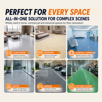 Peinture liquide autolissante pour sols en résine époxy avec sable coloré, version OEM personnalisée pour garages et parkings