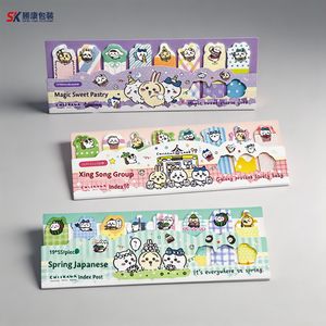 SK Tabs Self-adhesive <b>Memo</b> <b>Pads</b> Colorful Cartoon Design for Office School Use 19pcs per Pack - Product Image 1