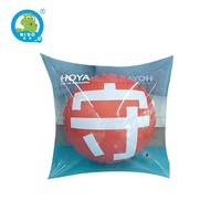 Oreiller gonflable publicitaire en PVC transparent à double couche, oreiller lombaire carré gonflable, décoration esthétique du modèle aérien