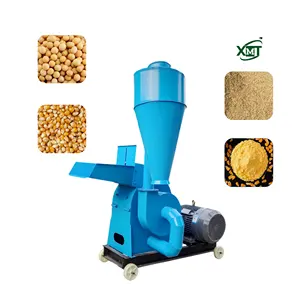 Small chicken feed production machinery grain crusher Farm animal feed production line corn hammer mill Grain hammer mill