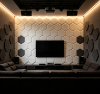 Panneaux acoustiques hexagonaux auto-adhésifs en feutre insonorisant haute densité pour fabricants (vente en gros)