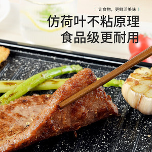 Electric Grill Pan 24x36cm Non-Stick PTFE Wave Plate Indoor Smokeless Teppanyaki Cooking Surface - Product Image 2