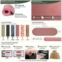 Tapete Profesional para Yoga y Pilates, Fabricación OEM, TPE de 6mm, Antideslizante, Protección para Rodillas, para Gimnasio, Estudio, Hogar, Programas de Fitness, Kingseng