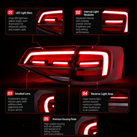 Feux arrière à LED BK pour Volkswagen Jetta 2015-2018, haute performance, clignotants séquentiels, feux de freinage et antibrouillard, installation Plug & Play