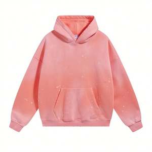 สินค้าใหม่ประจำฤดูใบไม้ร่วง/ฤดูหนาวปี 2025 เสื้อฮู้ดปักลาย ปักลายแบบสเปรย์ย้อมสีซีดจาง 360 กรัม ขอบเสื้อทำสีซีดแบบวินเทจ ไม่มีซับใน - Product Image 3