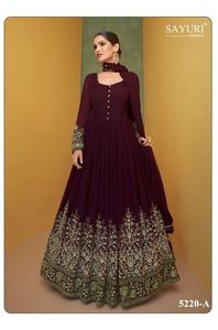 Fourniture directe d'usine Faux Georgette lourde avec broderie 3mm séquence travail Alizeh or Salwar Kameez - Product Image 2