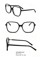 Montures de lunettes optiques carrées surdimensionnées en acétate de cellulose pour myopie avec charnières à ressort