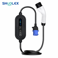 Nouveau chargeur EV portable intelligent 3,5 kW/7 kW 16 A/32 A Type 2 IEC 62196 Prise Schuko IP65 Étanche OCPP1.6J