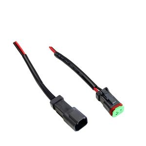 Arnés de cable de luz automotriz, conectores de adaptadores macho/hembra, 2 pines, resistente, Deutsch DT DTP - Product Image 1
