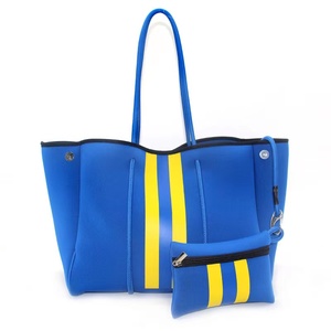 Nuova Borsa da Spiaggia Estiva <span class=keywords><strong>2023</strong></span> in Neoprene per Donna, Impermeabile con Bottone, Personalizzabile, Due Manici, Design Geometrico - Product Image 1