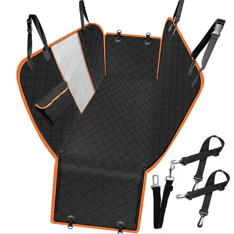 Funda Universal para asiento de coche, hamaca para perro, impermeable, negra, para asiento trasero, venta al por mayor