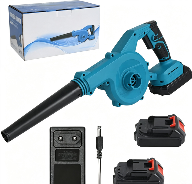 Portable Cordless Leaf Blower for Yard Deck Garden Areas 20V Industrial Use Air Clean-up Tool Battery Less Time Effort