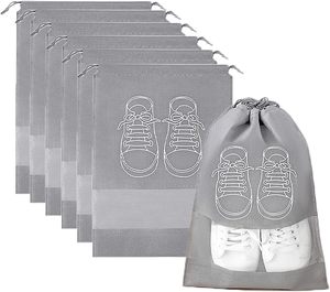 Sacs de rangement pour chaussures de voyage en tissu non tissé, pochette à cordon, sac anti-poussière pour chaussures, sac cadeau - Product Image 1