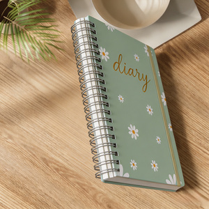 Cuaderno A5 Daisy, Diario con Páginas Gruesas, Encuadernado en Espiral, Banda Elástica, para Dibujar y Escribir - Product Image 6