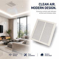 Diffuseurs carrés anti-goutte de haute qualité 12x12 à simple couche avec grilles de sortie d'air sur quatre côtés pour retour d'air