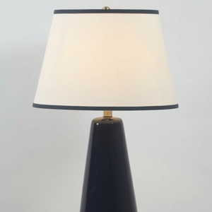 Black Cone <b>Plug</b> in Modern Led Table Lamp Table Lamp Black Ceramic Table Lamp White Table Lamp Shade for Bedroom Hotel - Product Image 1