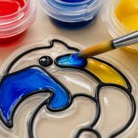Kit attrape-soleil en plastique personnalisé avec pinceau, attrape-lumière DIY pour fenêtre, cadeau de Noël pour enfants, motif personnalisable