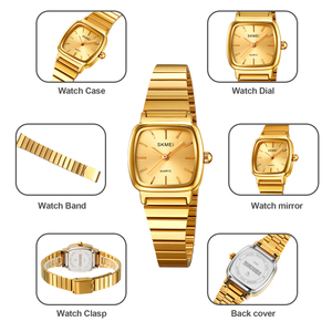 Or ou or rose simple inoxydable fabricant de montres de luxe de marque femmes montre mode carré dames montres à quartz bracelet - Product Image 4