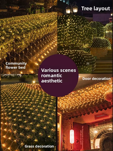 Senzhao Decoración Exterior para Fiestas Luz de Red LED Cielo Estrellado Árbol Iluminación Navideña Césped Luz de Red de Pesca LED - Product Image 6