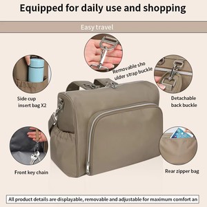 <span class=keywords><strong>Bolsa</strong></span> de Pañales Personalizada de Gran Capacidad, Mochila de Viaje para Mamá, <span class=keywords><strong>Bolsa</strong></span> de Pañales con Correa para el Hombro, <span class=keywords><strong>Bolsa</strong></span> de <span class=keywords><strong>Hospital</strong></span>, <span class=keywords><strong>Bolsa</strong></span> de Fin de Semana para Bebé - Product Image 6