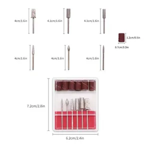 Kit Profesional de 6 Piezas de Brocas para Uñas, Fresas Rotatorias y Lima de Acero para Manicura y Pedicura - Product Image 3