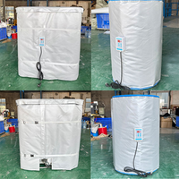 Chauffe-cuve IBC en tissu silicone à température réglable 200L/1000L pour fûts de miel et d'huile – Couverture chauffante pour cuves IBC