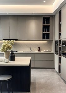 Ensemble de meubles de <span class=keywords><strong>cuisine</strong></span> modulaires en PVC personnalisés BALOM avec un design de rangement multifonctionnel, solution abordable pour les appartements et les locations - Product Image 6
