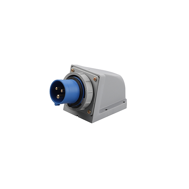 CEE IP67 2P+E 220V 32A Brass & Nylon Industrial Wall-Mounted Electrical Plug for Industry Connection