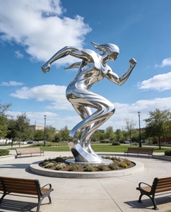 Escultura <span class=keywords><strong>de</strong></span> Bailarín Humano Pulido, Estatua <span class=keywords><strong>de</strong></span> Postura Contemporánea, Escultura Grabada con <span class=keywords><strong>Curso</strong></span> Obligatorio - Product Image 6