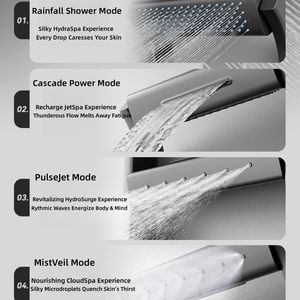 رف دش فاخر لهطول الأمطار والحرارة ، طقم دش حمام الماء المنزلي ، طقم دش الحمام ، - Product Image 4