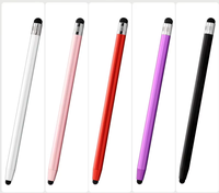 Stylet à double embout en caoutchouc 2 en 1, capacitif passif universel pour écran tactile de téléphone, tablette, ordinateur portable, sans batterie, sans Bluetooth