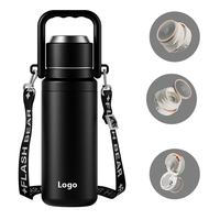 Bouteille isotherme en acier inoxydable 316 de grande capacité (800 ml, 1000 ml) avec infuseur à thé, personnalisable avec logo, pour la randonnée et l'escalade
