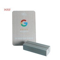 Support de menu en bois NFC personnalisé pour avis Google, vente directe d'usine, UV 13,56 MHz