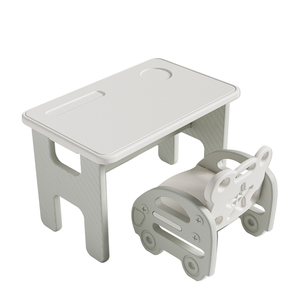 Bureau pliable portable et écologique pour enfants avec chaise de voiture, idéal pour étudier, dessiner et jouer, facile à nettoyer et à ranger - Product Image 1