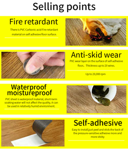 Carreaux adhésifs <span class=keywords><strong>de</strong></span> sol imperméables et auto-adhésifs LVT résistants pour <span class=keywords><strong>salle</strong></span> <span class=keywords><strong>de</strong></span> <span class=keywords><strong>bain</strong></span> pour décoration <span class=keywords><strong>de</strong></span> sol à la maison - Product Image 5