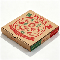 Boîte à pizza à emporter personnalisée avec logo, fabriquée par un fabricant puissant