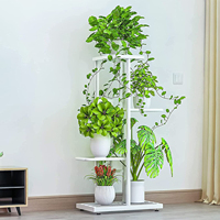 Offres Spéciales support de plante en métal de haute qualité 4 niveaux 5 pots de fleurs multiples étagère de jardinière intérieure et extérieure