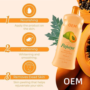 Loción corporal de papaya con brillo perfecto para el cuidado de la piel con vitamina E, loción corporal suavizante para hombres y mujeres - Product Image 5