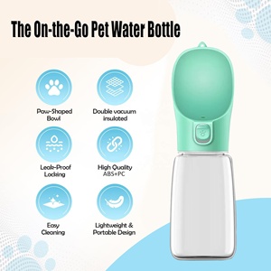 Pet Supplies Durable Plastic Solid Pattern Travel Portable <b>Dog</b> <b>Water</b> <b>Bottle</b> - Product Image 3