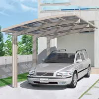DIY alüminyum araba gölgeliği, garaj polikarbonat pc levha çatı-geri çekilebilir carport alüminyum çerçeve çift carport