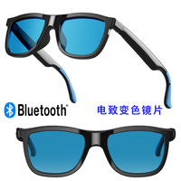 Lunettes intelligentes avec verres rouge et bleu, monture en plastique et titane, pour usage extérieur