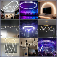 Tira de Luz LED de Neón Flexible RGB DMX de 40 mm y 360 Grados, IP66 Impermeable, Iluminación Lineal Flexible para Decoración de Escenarios y Eventos