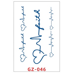 Etiqueta engomada temporal del tatuaje del jugo de hierbas fresco azul de Gardenia de larga duración diseño semipermanente impermeable que dura 15 días - Product Image 5